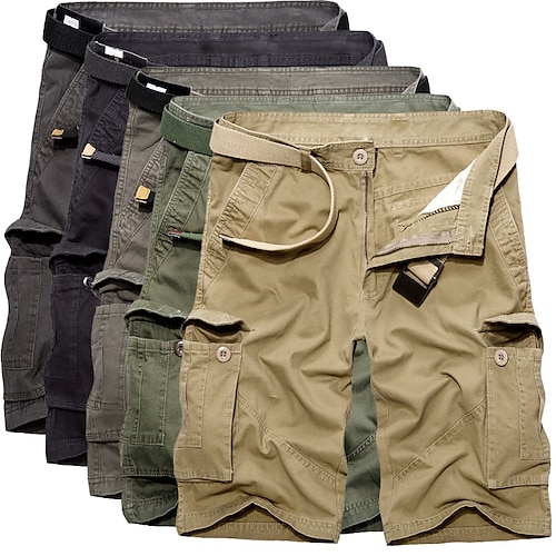 

Men's Cargo Shorts Tactical Shorts Military Summer Outdoor Ripstop Breathable Quick Dry Multi Pockets Shorts Bottoms ArmyGreen Turkish Army Cotton Climbing Camping / Hiking / Caving 29 30 31 32 34