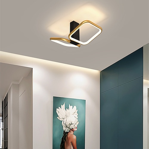 

LED Ceiling Light Round Square Design Porch Light 32 cm Geometric Shapes Flush Mount Lights Aluminum Artistic Style Stylish Painted Finishes Artistic 110-120V 220-240V