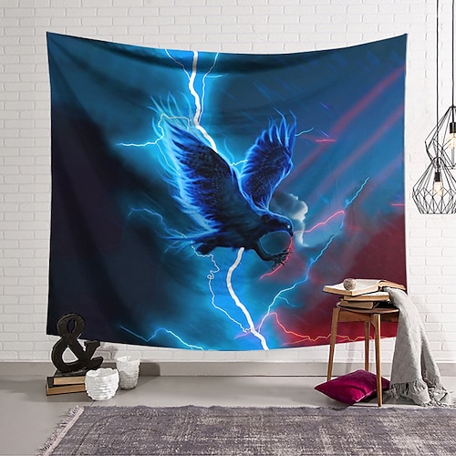 

Wall Tapestry Art Decor Blanket Curtain Hanging Home Bedroom Living Room Decoration Polyester Thunder Eagle