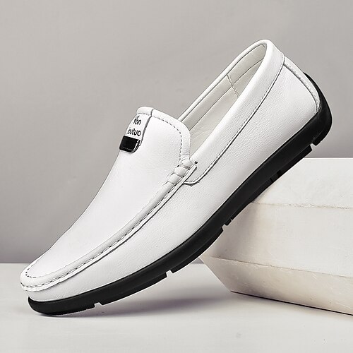 

Men's Loafers & Slip-Ons Leather Shoes Comfort Loafers Crib Shoes Summer Loafers Business Sporty Casual Outdoor Daily Walking Shoes Nappa Leather Cowhide Breathable Handmade Non-slipping Booties