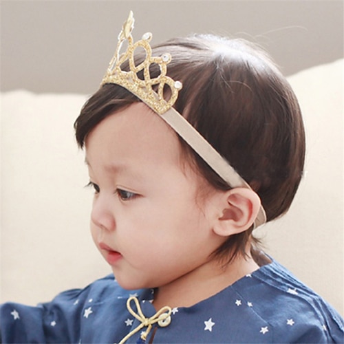 

Kids Baby Girls' 1pcs Toddler Infant Unisex Active Daily Wear Solid Colored Shiny Metallic Nylon Hair Accessories Gold Silver One-Size