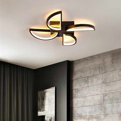 

LED Ceiling Light Black Gold Modern 46/52 cm Geometric Shapes Flush Mount Lights Aluminum Artistic Style Stylish Painted Finishes Artistic 110-120V 220-240V