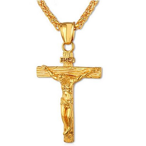 

1PC Pendant Necklace For Men's Women's Christmas Daily Alloy Classic Cross