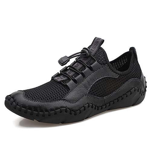 

Men's Hiking Shoes Sneakers Walking Shoes Shock Absorption Breathable Lightweight Wearproof Fishing Climbing Outdoor Exercise Net Spring, Fall, Winter, Summer Black Burgundy Yellow / Round Toe