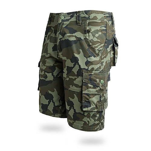 

Herre Cargoshorts Shorts Shorts til turbruk Multi lomme Kamuflasje Farge Knelengde Avslappet Daglig Gateklær 100 % bomull Stilfull Klassisk Stil Militærgrønn Kakifarget
