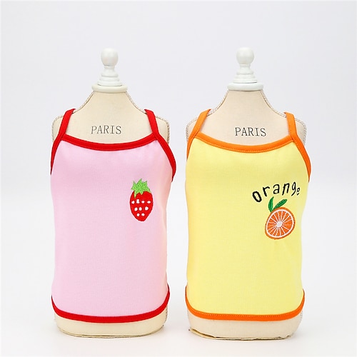

Dog Cat Vest Fruit Cute Dailywear Casual / Daily Dog Clothes Puppy Clothes Dog Outfits Breathable Red Pink Orange Costume for Girl and Boy Dog Padded Fabric XS S M L XL XXL