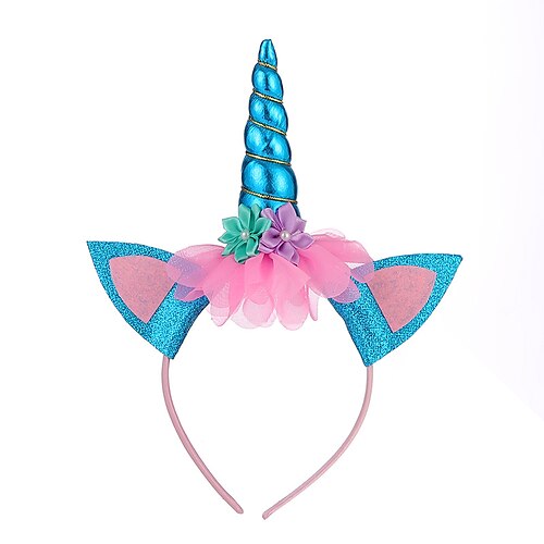 

1pc Kid's Girls' Headbands Headband For Festival Unicorn Flower Classic Fabric Plastic Silver White / Silver Mixed Color