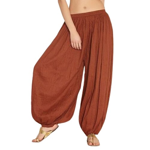 

aihihe wide leg pants for women plus size long trousers high waist harem yoga pilates pants baggy gypsy hippie pants purple