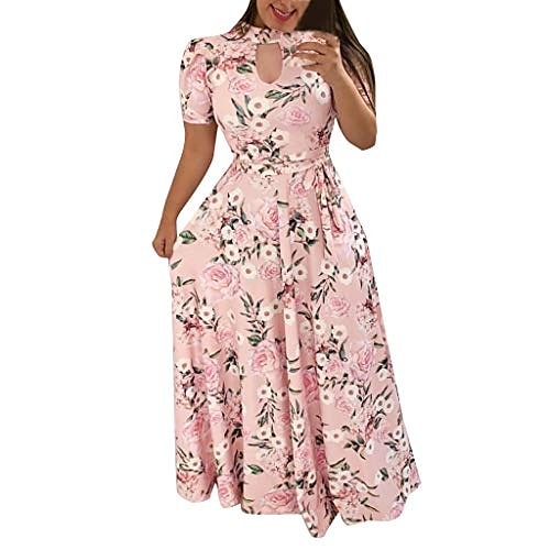 

Women's Casual Dress Swing Dress Long Dress Maxi Dress Leopard Yellow flower Green flower Short Sleeve Leopard With Belt Spring Summer Crew Neck Fashion Regular Fit 2022 S M L XL 2XL 3XL 4XL 5XL