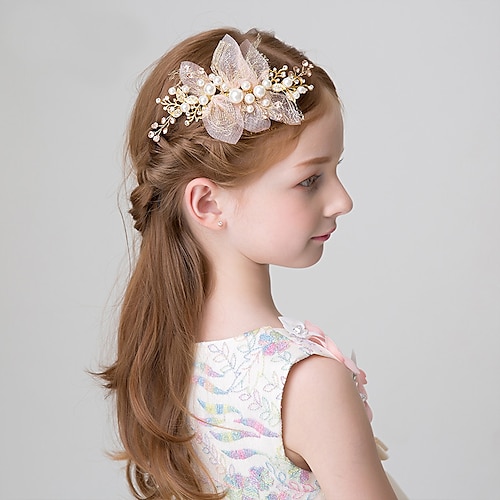 

1pcs Kids / Toddler Girls'New Children's Headdress Hairpin Girls Handmade Hair Accessories Hairpin Side Clip Princess Crown Girl Headband Photo
