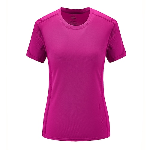 

Women's T shirt Hiking Tee shirt Short Sleeve Tee Tshirt Top Outdoor Quick Dry Lightweight Breathable Sweat wicking Autumn / Fall Spring Summer Rose red women Orange women White women Hunting Fishing