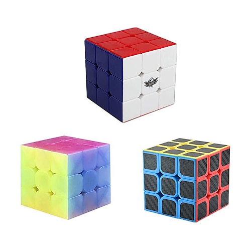

MoYu Speed Cube Set Jelly Speed Cube 3x3x3 Carbon Fiber Cyclone Boys 3x3 Stickerless Magic Cube Bundle Puzzle Toys
