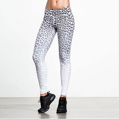 

Activewear Pants Printing Solid Women's Training Running Natural Polyester