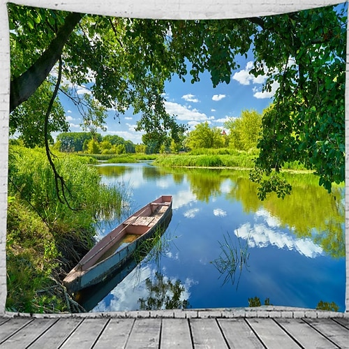 

Unique Scenery Wall Tapestry Art Decor Blanket Curtain Hanging Home Bedroom Living Room Decoration Beautiful View From The Window