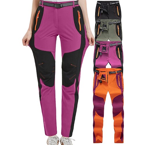 

Women's Hiking Pants Trousers Patchwork Summer Outdoor Breathable Quick Dry Lightweight Multi Pockets Pants / Trousers Bottoms Zipper Pocket Black Army Green Fishing Climbing Camping / Hiking / Caving