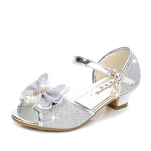 

Girls' Sandals Glitters Princess Shoes Rubber PU Glitter Crystal Sequined Jeweled Big Kids(7years ) Little Kids(4-7ys) Toddler(9m-4ys) Daily Party & Evening Walking Shoes Rhinestone Buckle Sequin