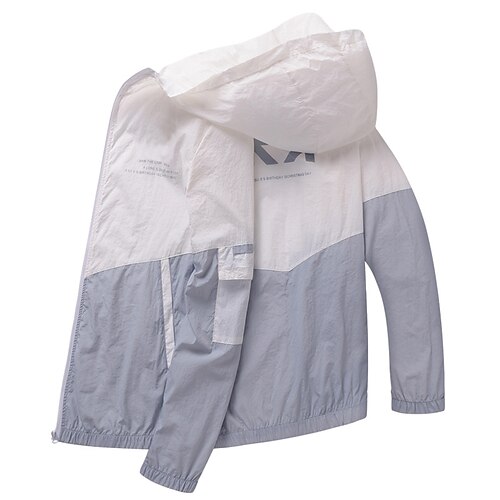 

Men's Women's UPF 50 UV Sun Protection Zip Up Hoodie Long Sleeve Fishing Running Hiking Jacket Windbreaker Summer Outdoor Quick Dry Lightweight Breathable Outerwear Trench Coat Top Camping Climbing