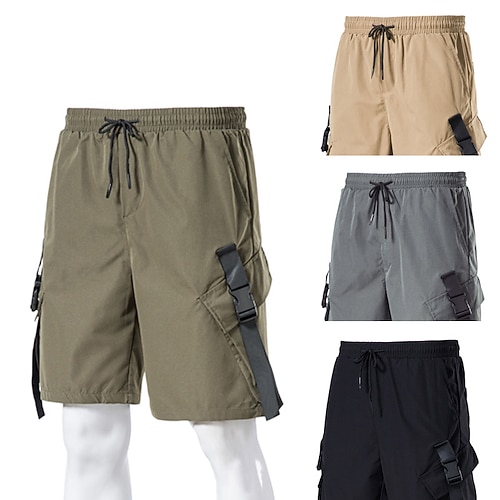 

Men's Hiking Shorts Hiking Cargo Shorts Summer Outdoor 12 Ripstop Breathable Sweat wicking Wear Resistance Knee Length Bottoms Army Green Gray Khaki Black Work Hunting Fishing M L XL 2XL 3XL