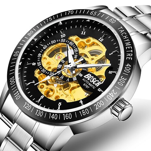 

montre homme mécanique creuse automatique de mode étanche