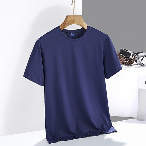 

Men's T shirt Hiking Tee shirt Short Sleeve Tee Tshirt Top Outdoor Quick Dry Lightweight Breathable Sweat wicking Autumn / Fall Spring Summer Men's-white Men's-black Men's-Navy Hunting Fishing