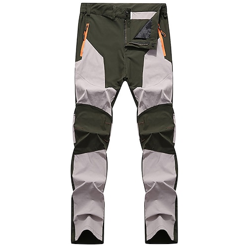 Mens Stretch Cargo Pants Combat Work Pants Multi Pockets Elastic Waist  Trousers