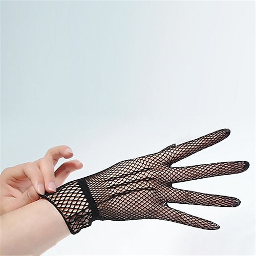 

Lace / Synthetic Wrist Length Glove Gloves / Cute With Black-redCubanHee Wedding / Party Glove