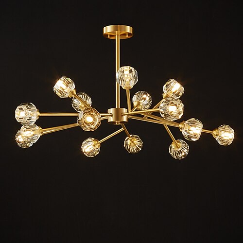 

65/80/90/100 cm Lantern Desgin Chandelier Copper Metal Sputnik Empire Brass Artistic Modern 110-240 V