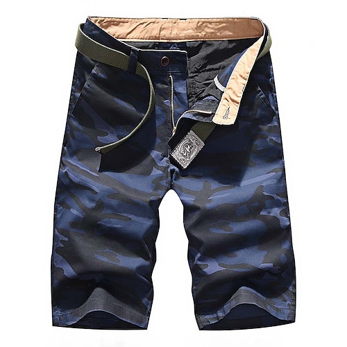 

Herren Cargo Shorts Kurze Hosen Shorts Kurze Hosen Multi Pocket Tarnfarben Komfort Knielänge Outdoor Täglich Ausgehen 100% Baumwolle Modisch Strassenmode Armeegrün Blau