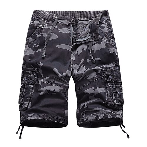 

Men's Hiking Shorts Hiking Cargo Shorts Military Solid Color Summer Outdoor 10 Loose Ripstop Multi-Pockets Breathable Sweat wicking Cotton Knee Length Shorts Bottoms Light Coffee Jungle camouflage
