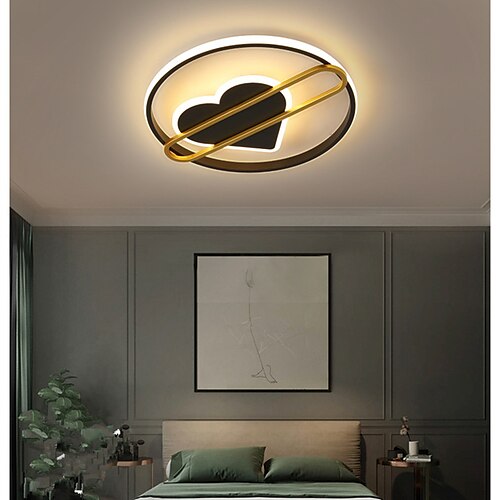 

LED Ceiling Light Modern Black Gold 40/50 cm Geometric Shapes Flush Mount Lights Metal Artistic Style Heart Stylish Painted Finishes Artistic LED 220-240V