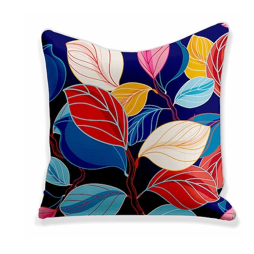

1 pcs Linen Pillow Cover, Print Square Zipper Polyester Traditional Classic