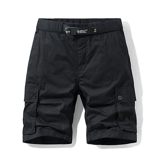 

Herre Cargoshorts Shorts Shorts til turbruk Elastisk midje 6 lommer عادي Komfort Pustende Knelengde Avslappet Daglig Gateklær 100 % bomull Sport Mote Svart Grønn Mikroelastisk