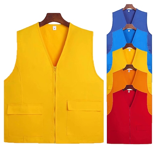 

Women's Men's Fishing Vest Hiking Vest Sleeveless Outerwear Trench Coat Top Outdoor Quick Dry Lightweight Breathable Multi Pockets Autumn / Fall Spring Sapphire orange Hole blue Hunting Fishing