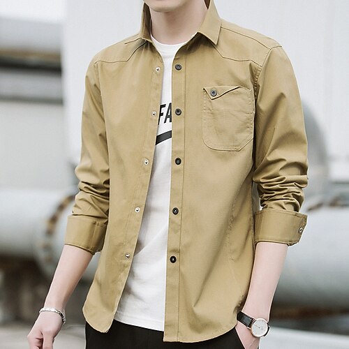 

Men's Hiking Jacket Hiking Shirt / Button Down Shirts Long Sleeve Shirt Coat Top Outdoor Quick Dry Lightweight Breathable Sweat wicking Autumn / Fall Spring Summer Wine Red White Black Hunting