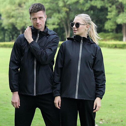 

Men's Women's Hiking Softshell Jacket Waterproof Hiking Jacket Hiking Windbreaker Summer Outdoor Waterproof Windproof Quick Dry Lightweight Jacket Hoodie Top Hunting Fishing Climbing Sapphire Navy