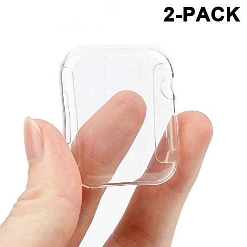 

2 Pack Watch Case with Screen Protector Compatible with Apple iWatch Series 6/5/4 / SE Scratch Resistant Shockproof All Around Protective TPU Watch Cover