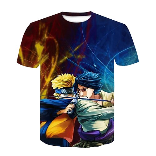 

Naruto Traje de cosplay T-Shirt Animé 3D Estampado Harajuku Gráfico Camiseta Para Hombre Mujer Adulto Terileno