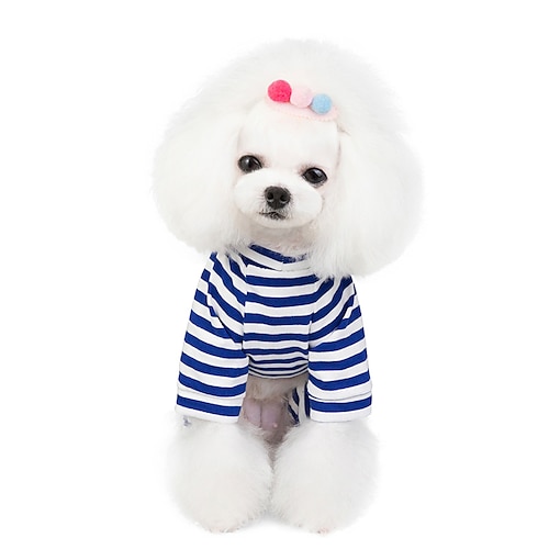 

Dog Cat Dog clothes Stripes Animal Stripes Animal Dailywear Casual / Daily Dog Clothes Puppy Clothes Dog Outfits Breathable Blue Pink Orange Costume for Girl and Boy Dog Padded Fabric S M L XL XXL