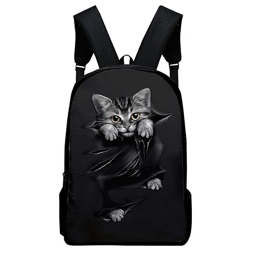 

Men's Unisex Backpack School Bag Commuter Backpack Canvas Animal Large Capacity Waterproof Zipper School Daily Green Blue Black Dusty Rose Yellow