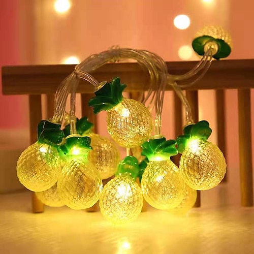 

LED Pineapple Fairy String Lights Battery or USB Operation 1.5M 10LEDs 3M 20LEDs Pineapple Fruit Shape String Lights Holiday Party Children's Kid's Room Home Decoration