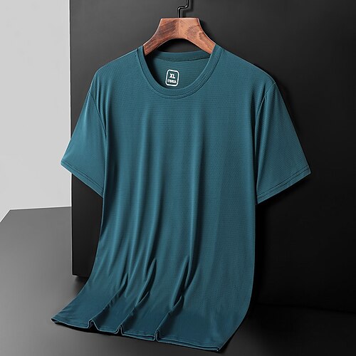 

Men's T shirt Hiking Tee shirt Short Sleeve Tee Tshirt Top Outdoor Quick Dry Lightweight Breathable Sweat wicking Autumn / Fall Spring Summer 8833 / male dark green 8833 / Male Lake Blue 8833 / male