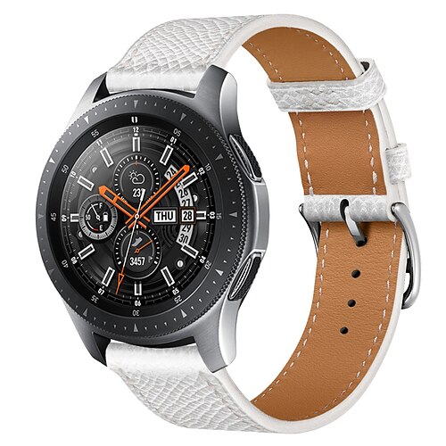 

1 pcs Smart Watch Band for Samsung Galaxy Watch 4 Classic Watch 3 Active 2 Gear S3 Frontier 46mm 45mm 44mm 42mm 41mm 40mm, 22mm 20mm Watch Band Genuine Leather Smartwatch Strap Business Leather Loop