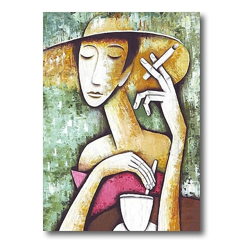 

Stretched Oil Painting Hand Painted Canvas Abstract Comtemporary Modern High Quality Picasso Ready to Hang