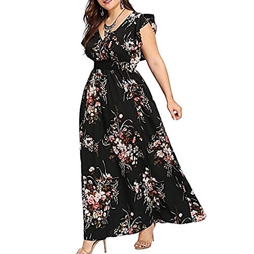 

Women's A Line Dress Maxi long Dress Black Pink Dark Blue Beige Sleeveless Pattern Summer Casual Loose 2022 L XL XXL XXXL 4XL 5XL / Plus Size / Plus Size