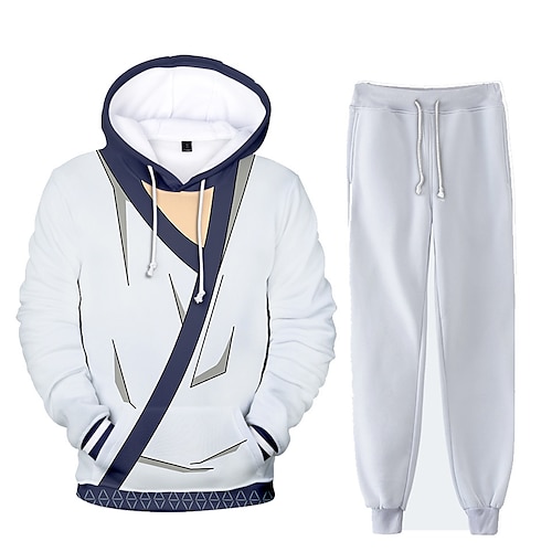 

Jujutsu Kaisen Cosplay Pantalon Costume de Cosplay Sweat à capuche 3D 2 Pièces Imprimé Pantalon Sweat à capuche Pour Homme Femme Adulte Térylène
