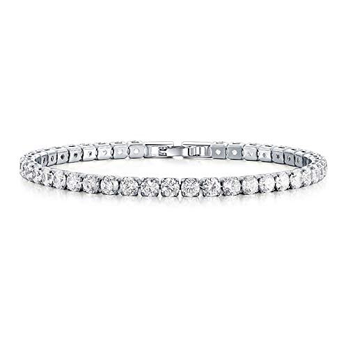 

braccialetto da tennis braccialetto di zirconi di cristallo lucido diamante argento per le donne moglie mamma ragazza amico regalo di compleanno