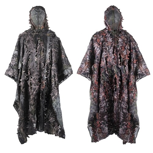 

Men's Hoodie Jacket Hunting Jacket Hooded Outdoor Windproof Totally Waterproof (20,000mm) Wearproof Fall Spring Summer Camo Jacket Polyester Camping / Hiking Hunting Training Gray Green Spring and
