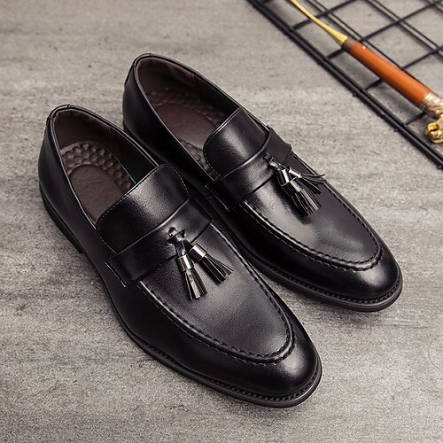 

Men's Loafers & Slip-Ons Dress Loafers Penny Loafers Casual Daily Walking Shoes PU Breathable Non-slipping Wear Proof Black Brown Spring