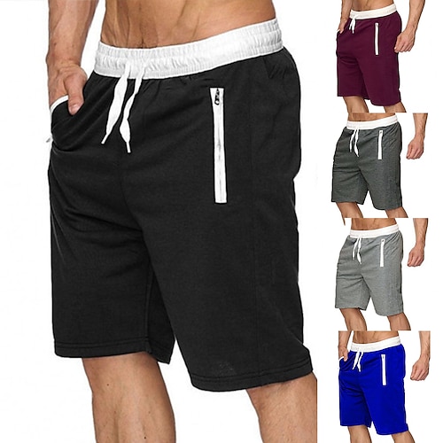 

Men's Zipper Pocket Running Shorts Bermuda Shorts 8 Colors Casual Bottoms Drawstring Fitness Gym Workout Performance Basketball Running Breathable Soft Sweat Wicking