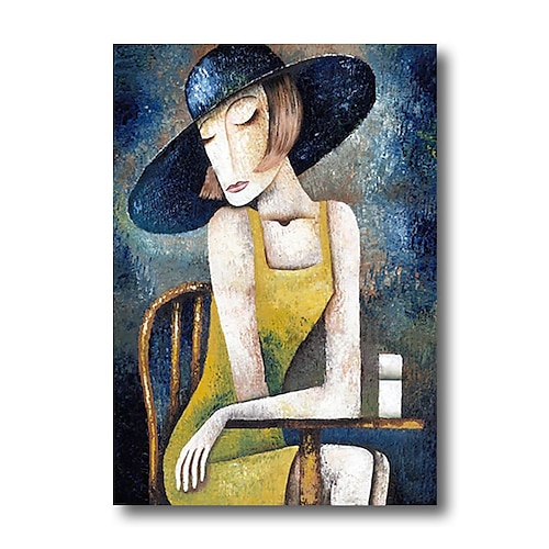 

Stretched Oil Painting Hand Painted Canvas Abstract Comtemporary Modern High Quality Picasso Ready to Hang